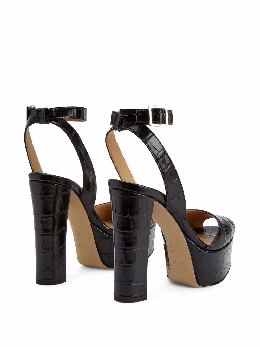 Betty crocodile-effect platform pumps Product Image