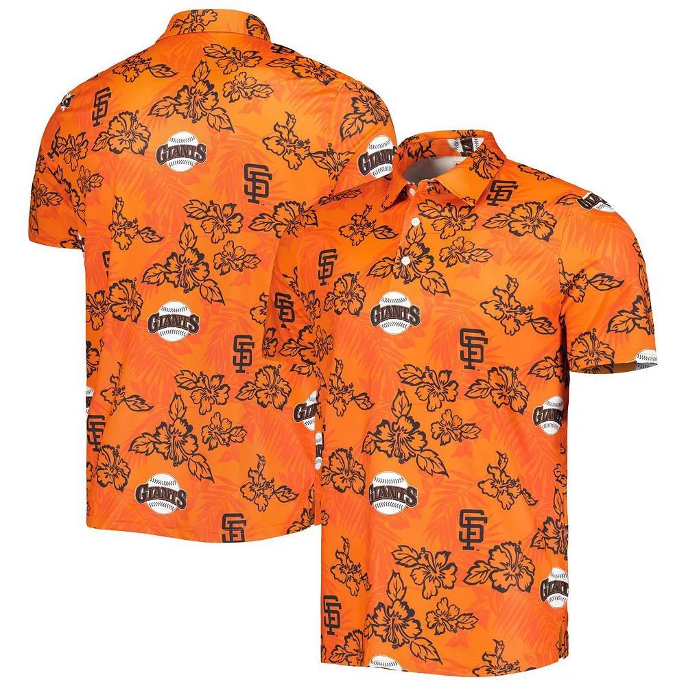 Men's Reyn Spooner Orange San Francisco Giants Cooperstown Collection Puamana Print Polo, Size: Small Product Image