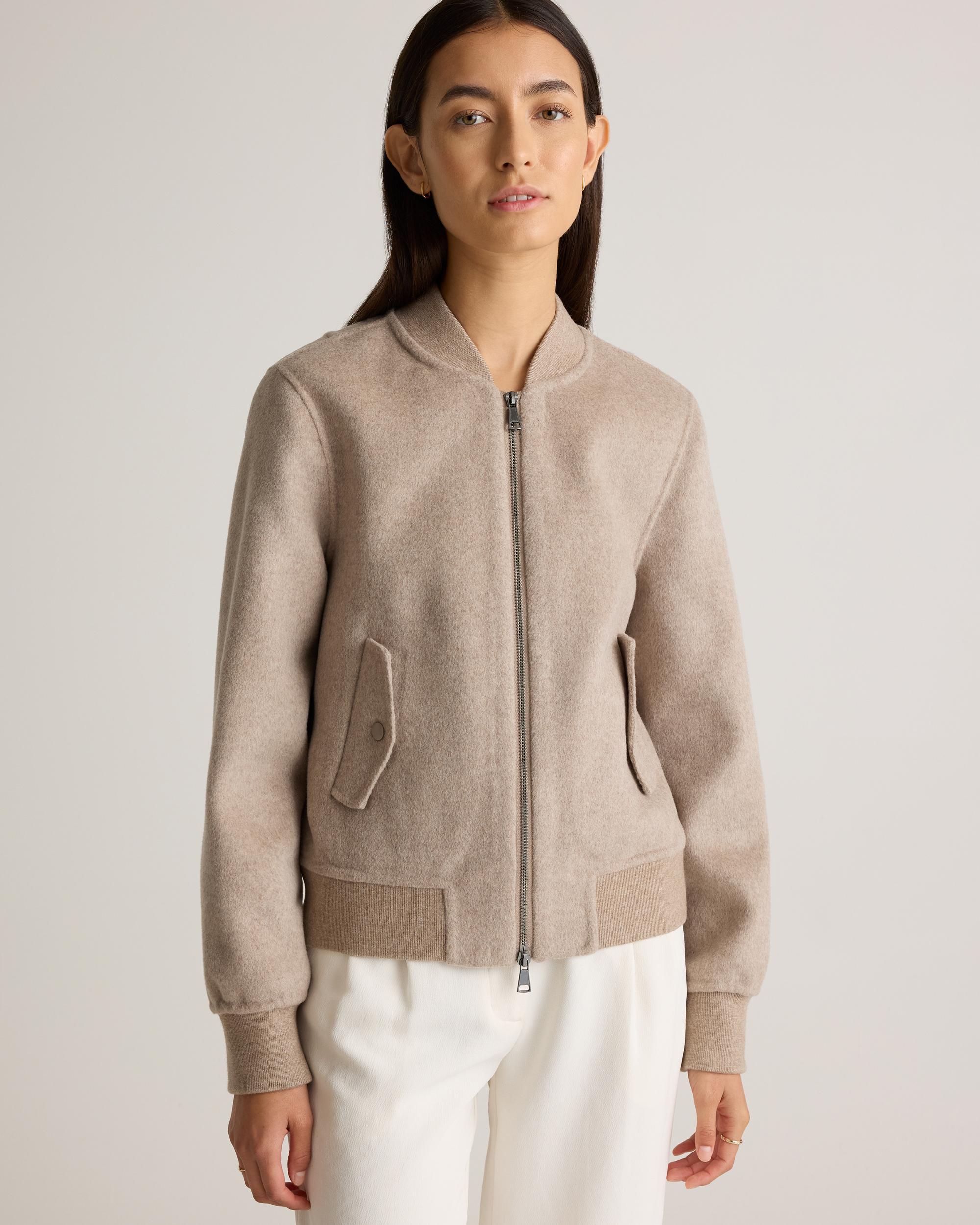 Quince | Women's Double-Faced Merino Wool Bomber Jacket Size XS Product Image