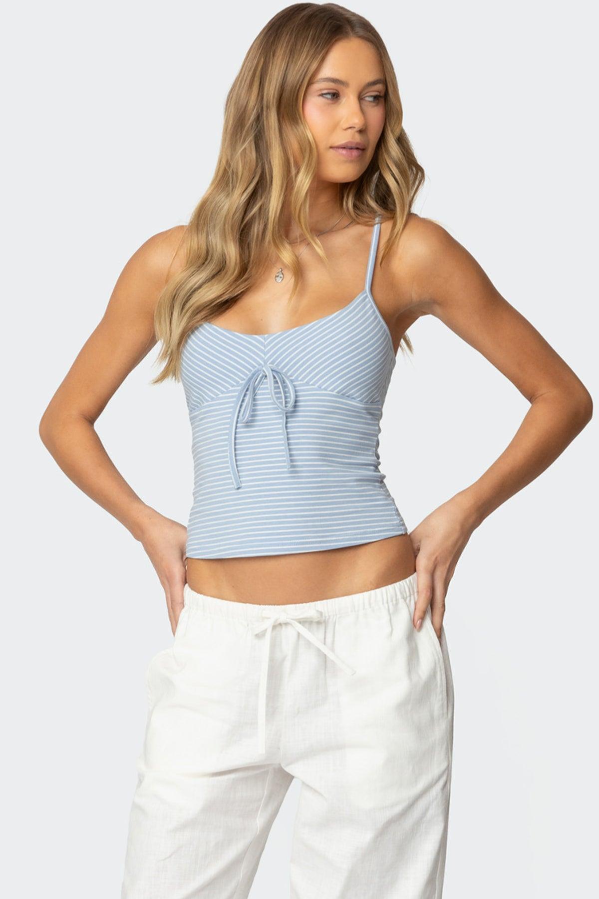 Tova Striped Scoop Tank Top Product Image
