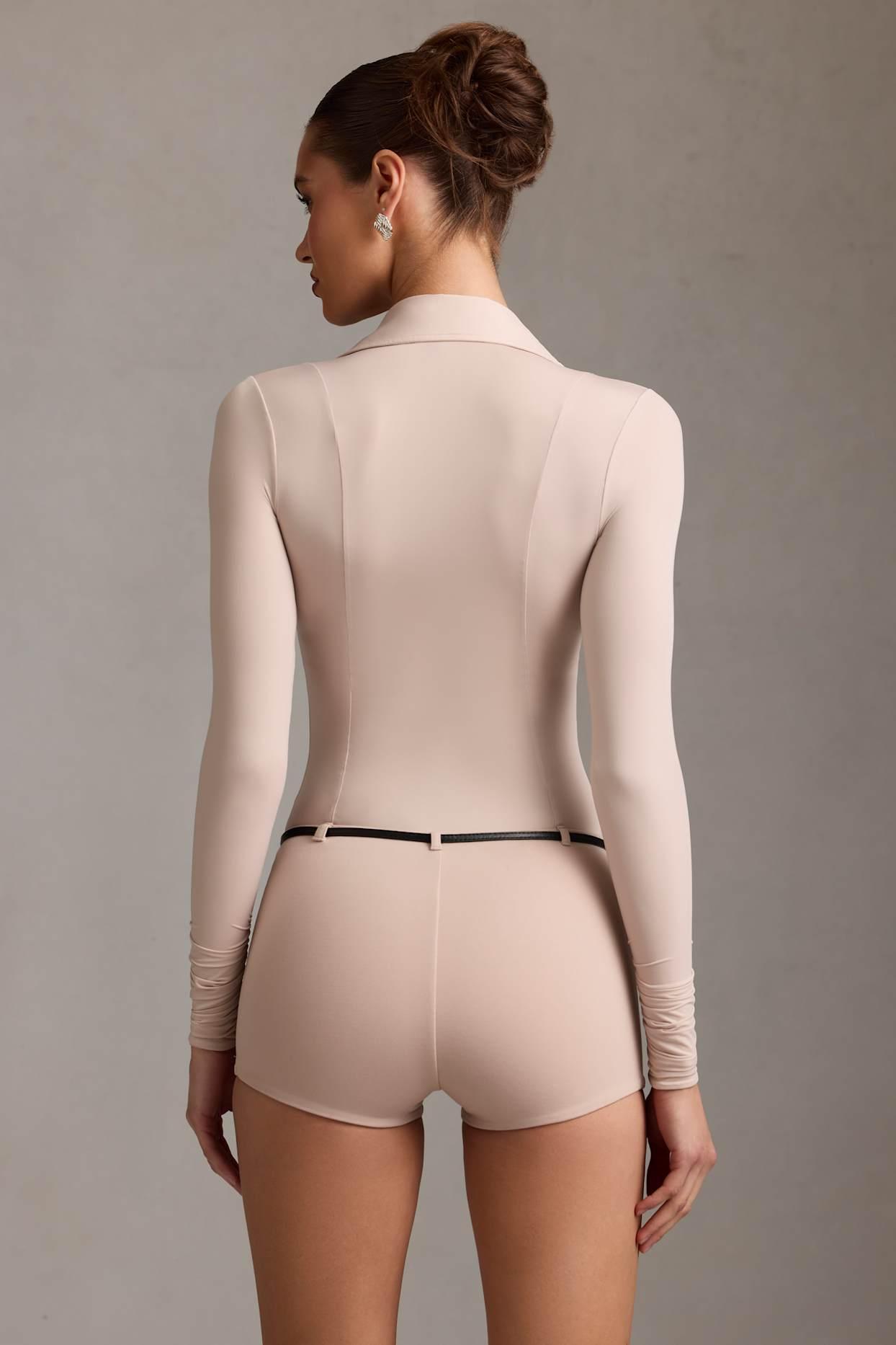 Long-Sleeve Playsuit in Mushroom Product Image