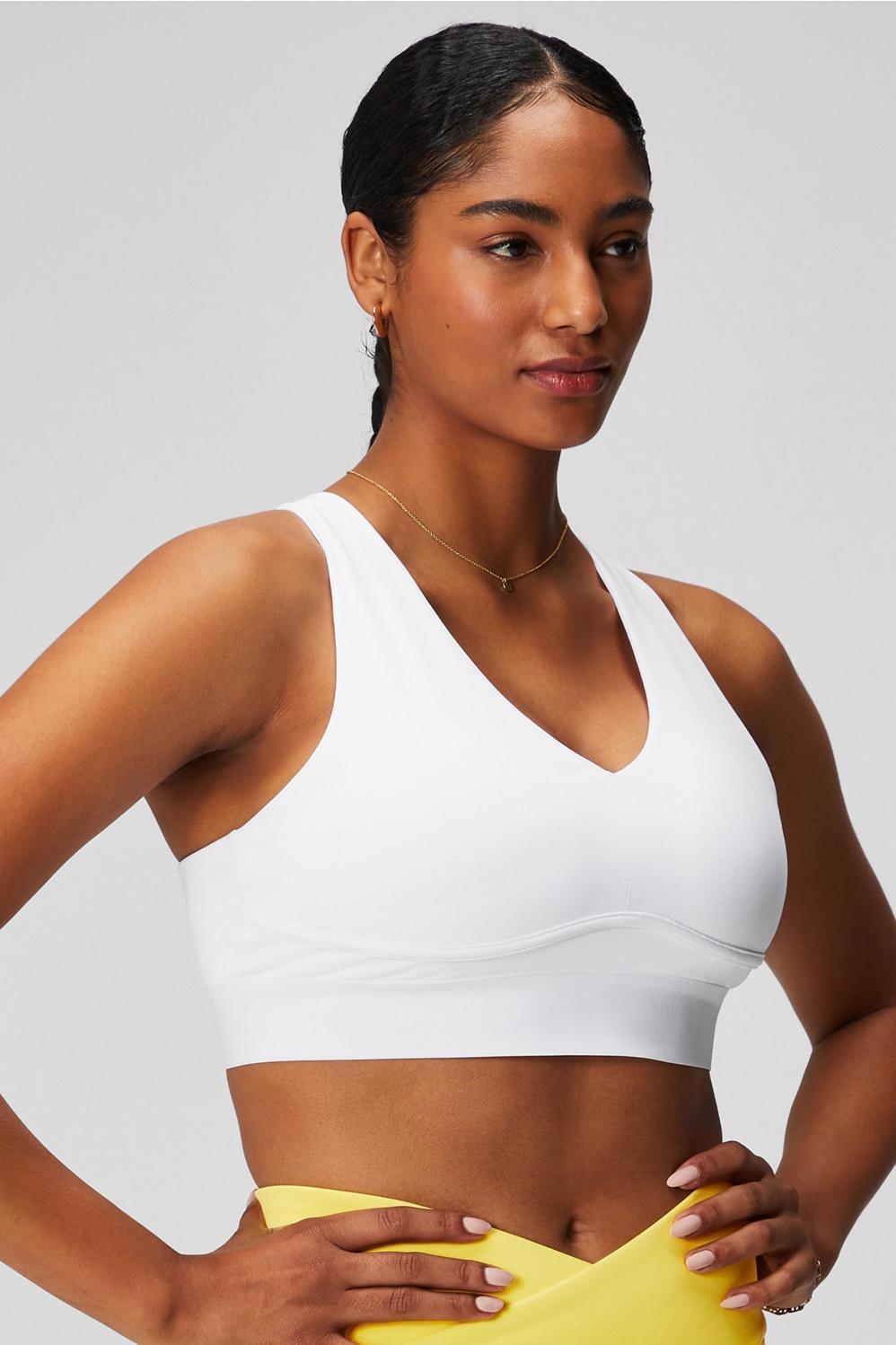 Fabletics All Day Every Day Bra Womens white Size XXL Product Image