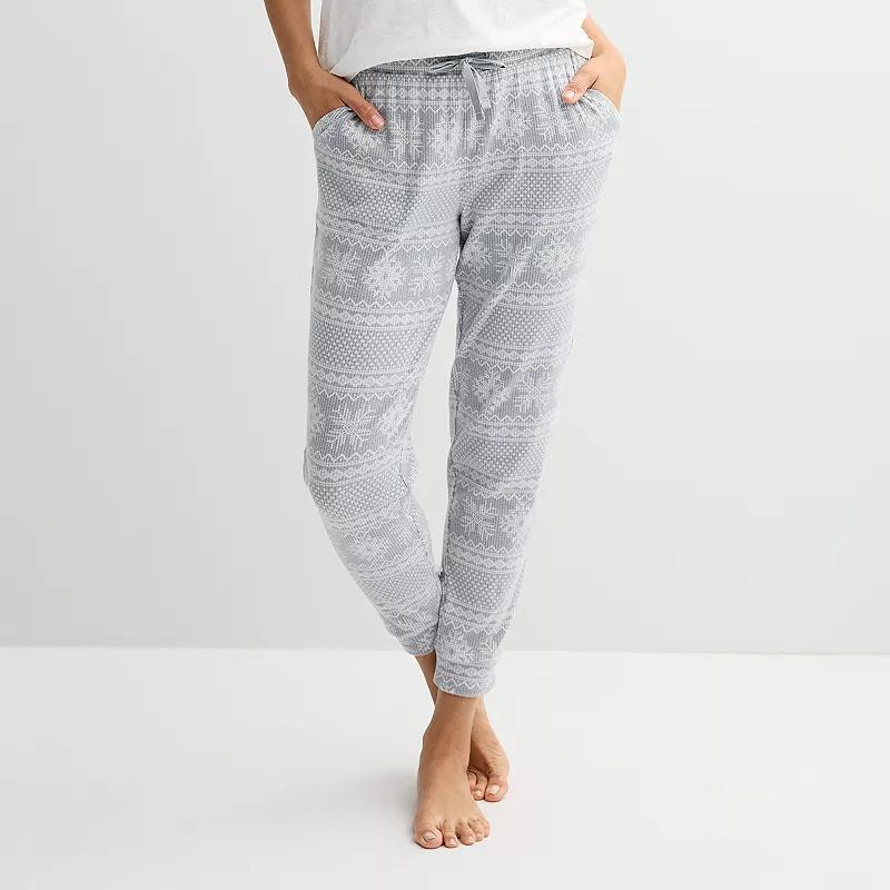 Womens Sonoma Goods For Life Cuffed Rib Pajama Pants Product Image