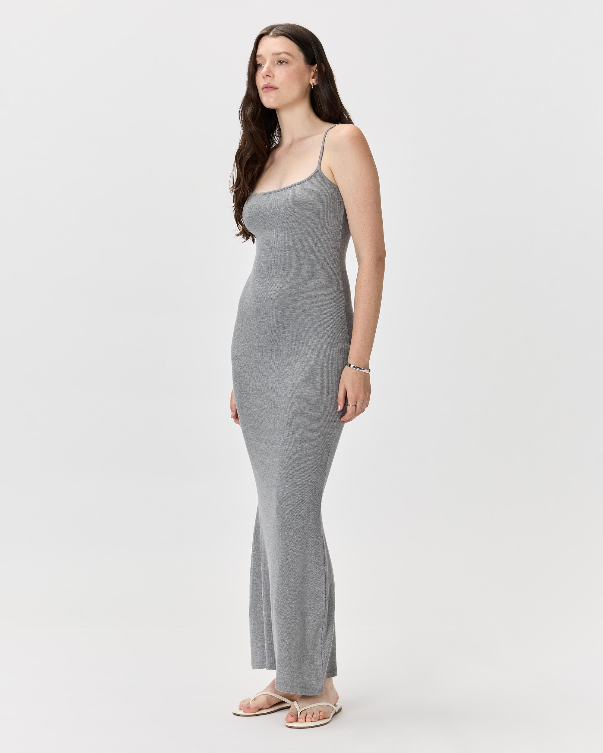 Quince | Women's Tencel Rib Knit Maxi Slip Dress Size XS, Cotton/Modal Product Image