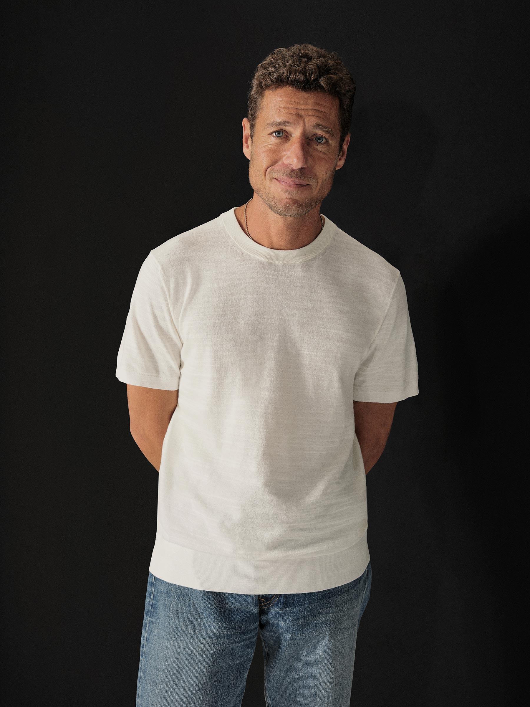 Ivory Avalon Knit Classic Tee Product Image
