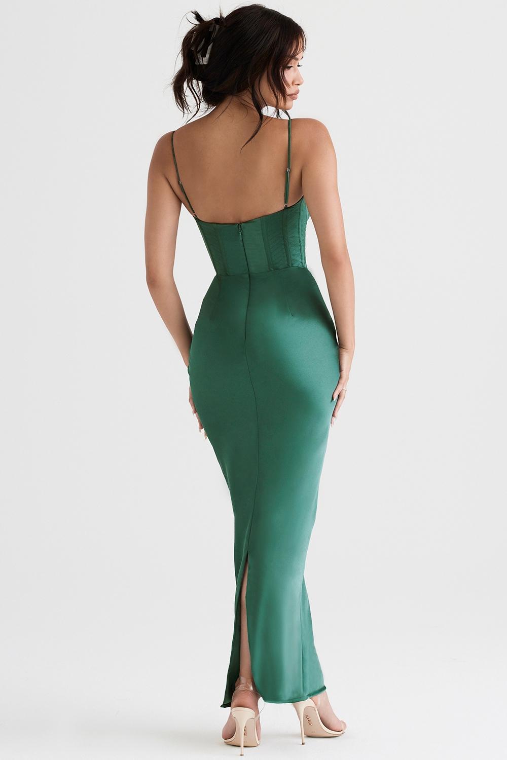 Charmaine  forest corset maxi dress Product Image