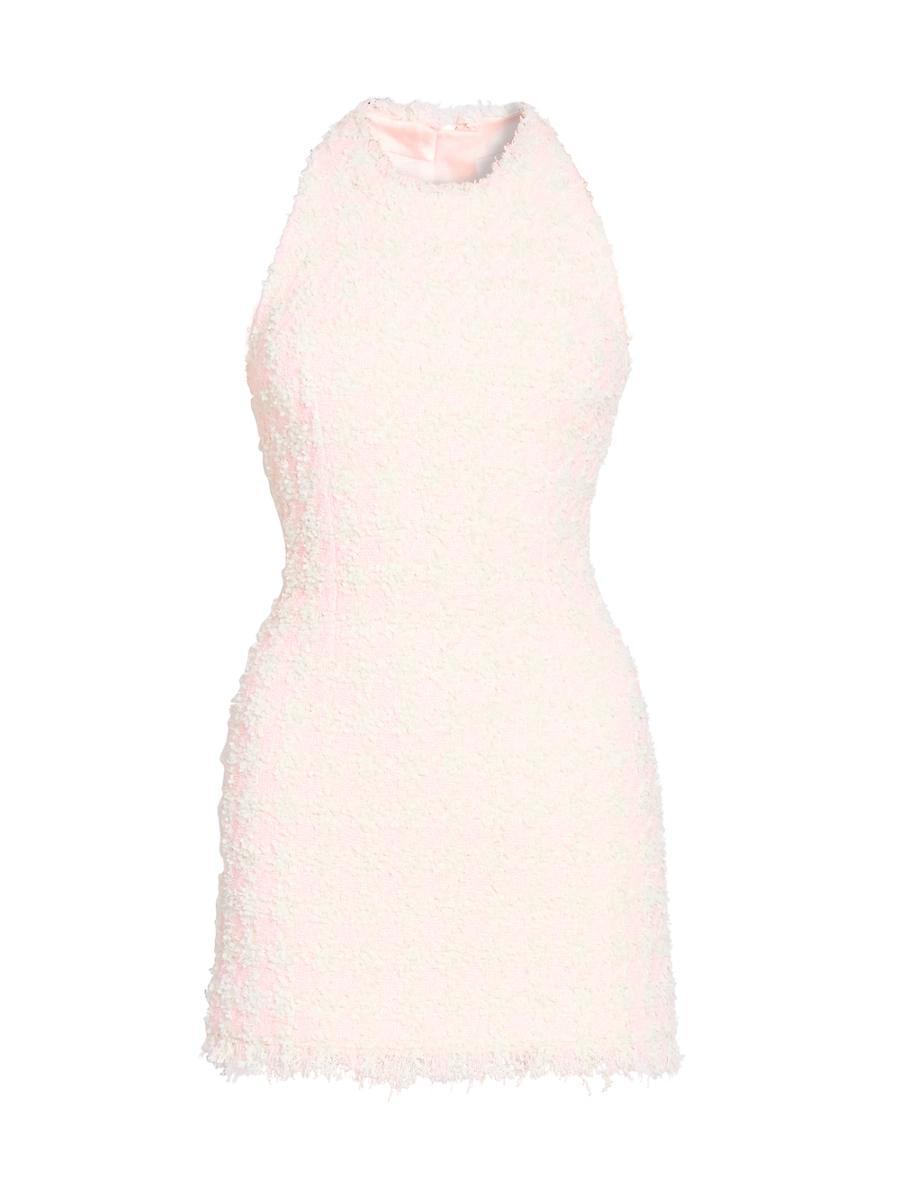 Womens Tweed Halterneck Sleeveless Minidress Product Image