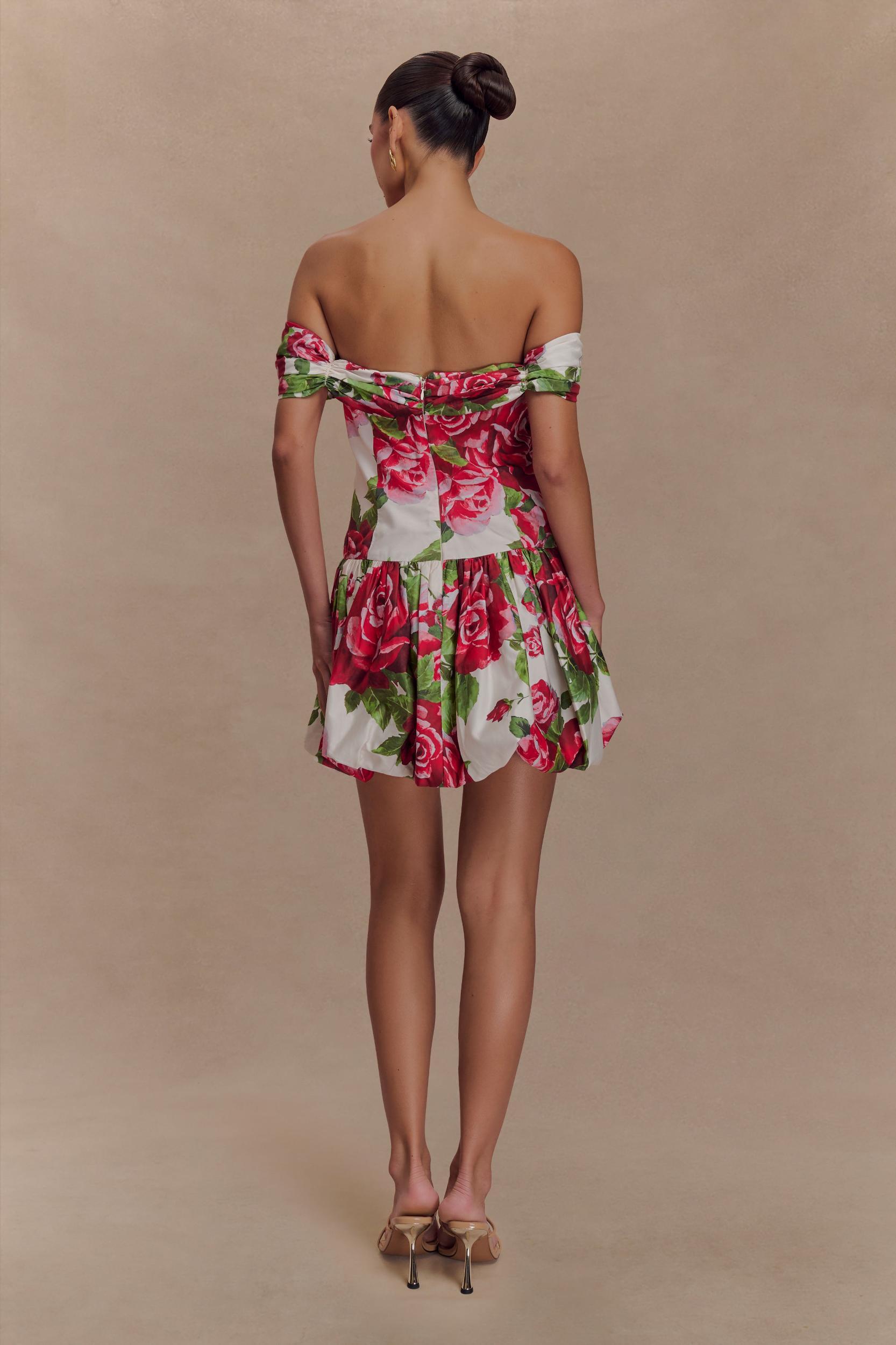 Giovanna Off Shoulder Mini Dress - Sonia Rose Print Product Image
