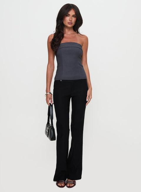 Good Looking Strapless Top Charcoal Product Image