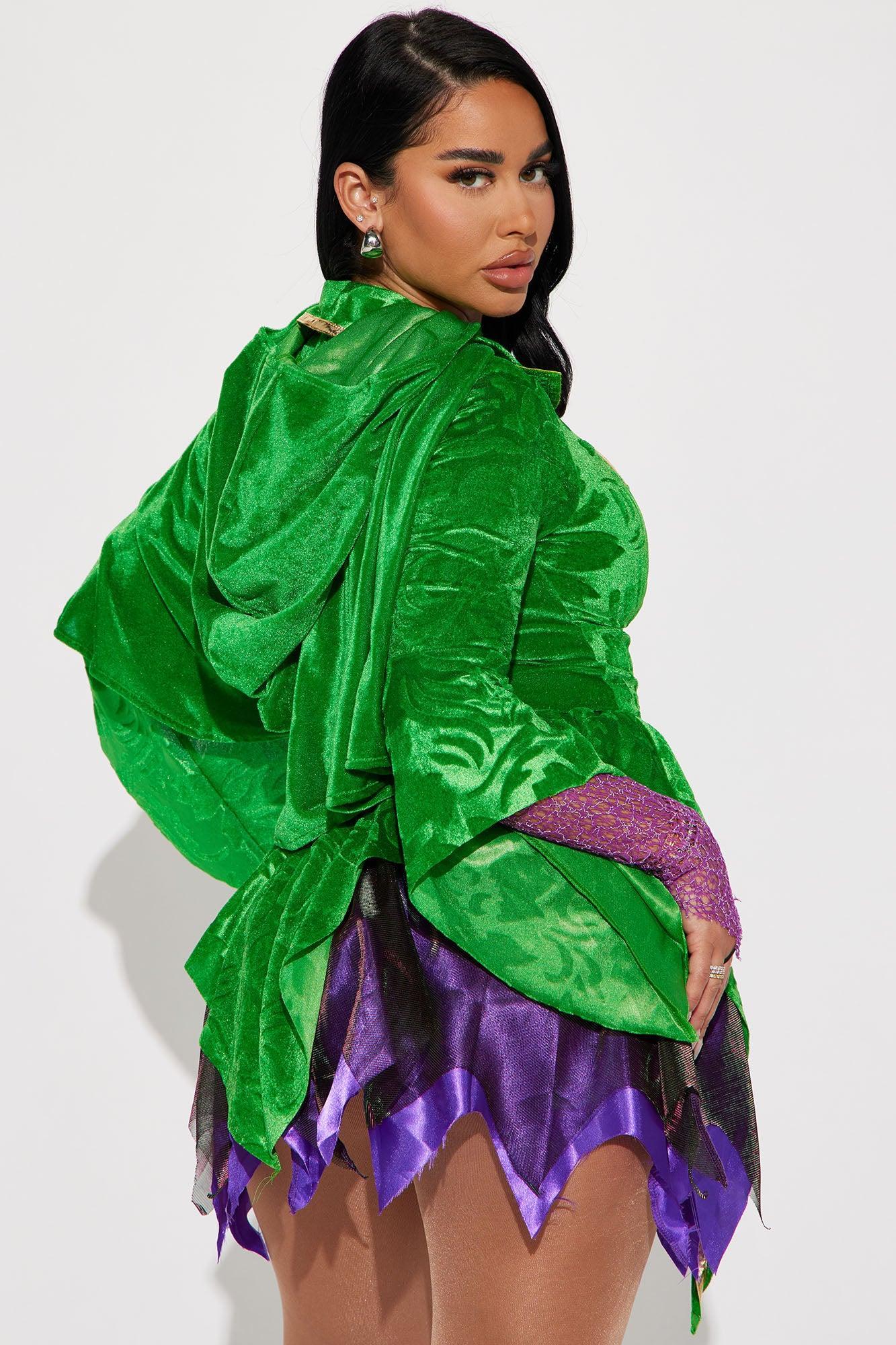 Saucy Witch 2 Piece Costume Set - Purple/Green Product Image