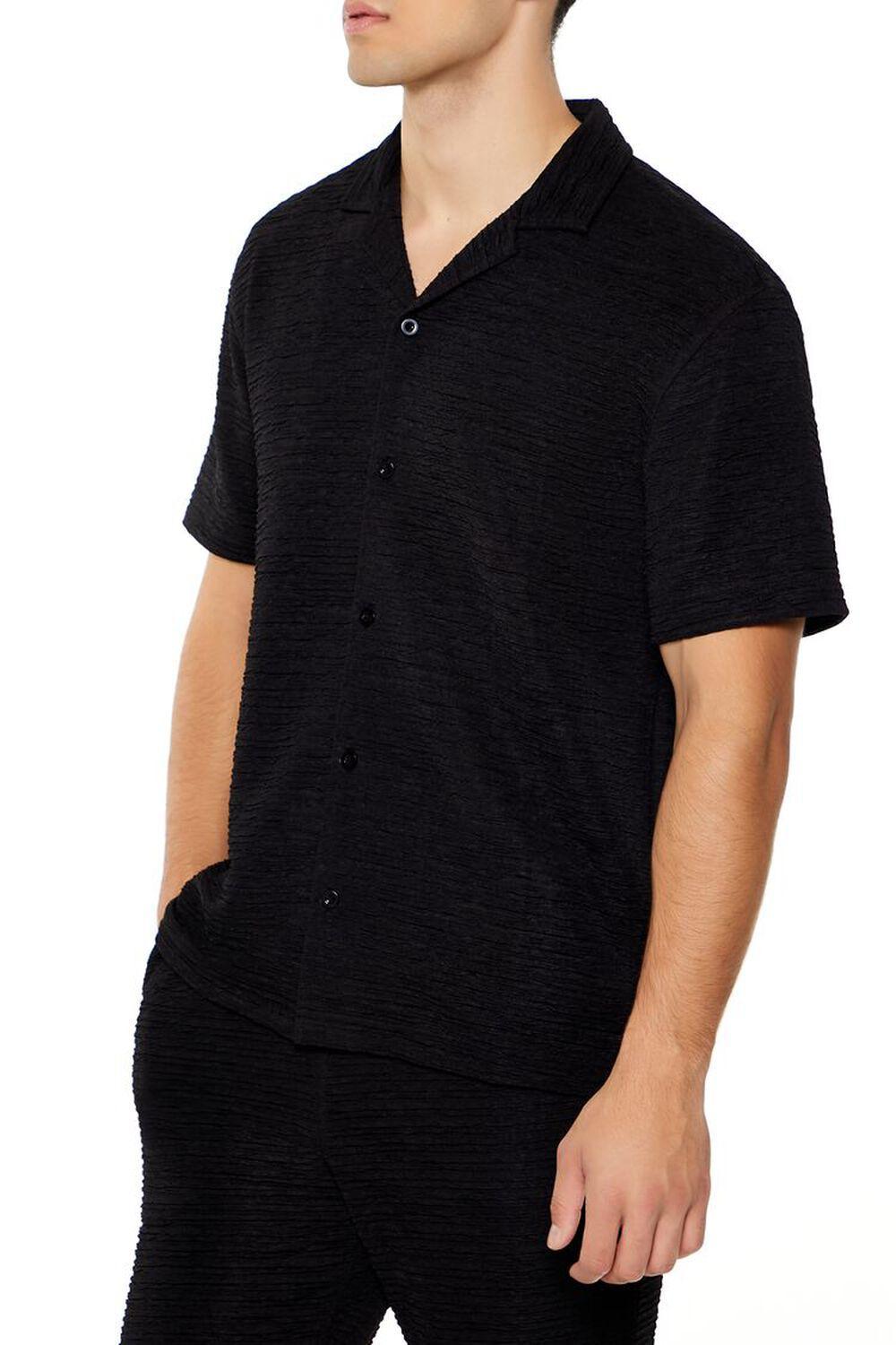 Textured Cuban-Collar Shirt | Forever 21 Product Image