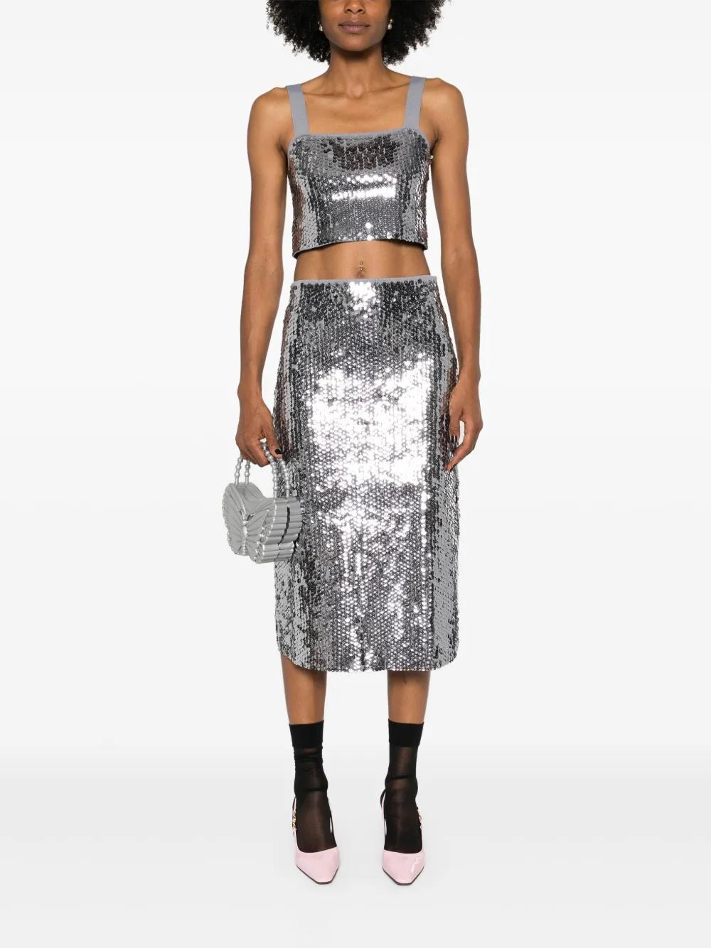 sequinned crop top Product Image
