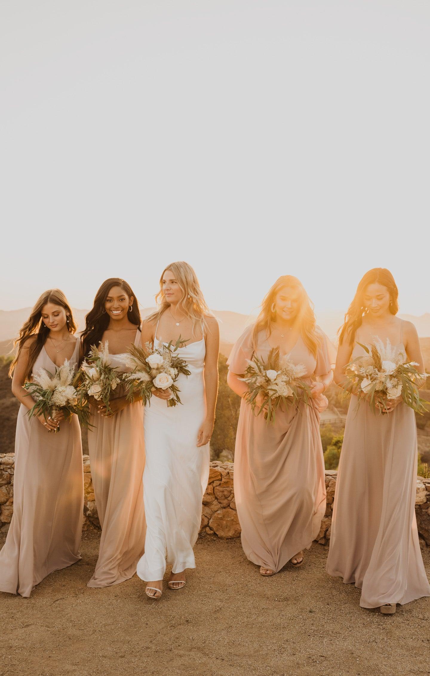 Tuscany Maxi Slip Dress ~ Rose Gold Luxe Satin Product Image