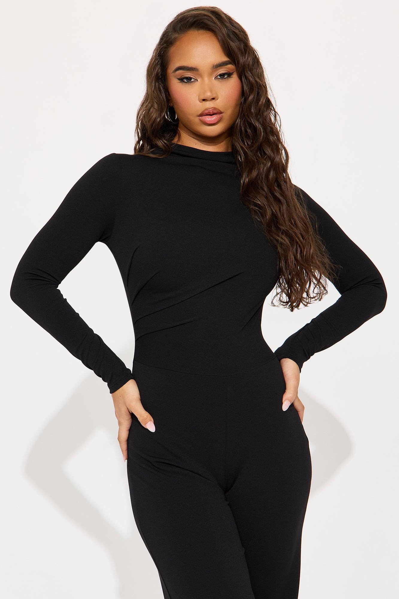 Dusk To Dawn Crepe Wide Leg Jumpsuit - Black Product Image