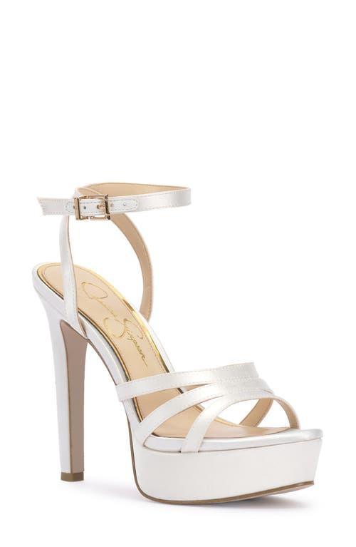 Jessica Simpson Womens Balina Bridal Ankle-Strap Platform Sandals Product Image