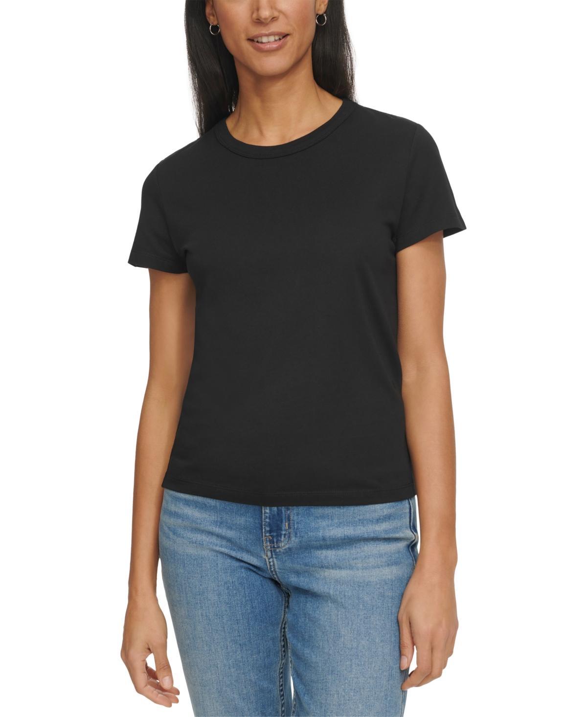 Calvin Klein Jeans Womens Embroidered Logo Short-Sleeve T-Shirt Product Image