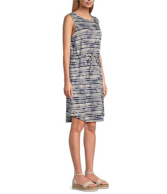 Westbound Sleeveless Crew Neck Tie Front Dress Product Image