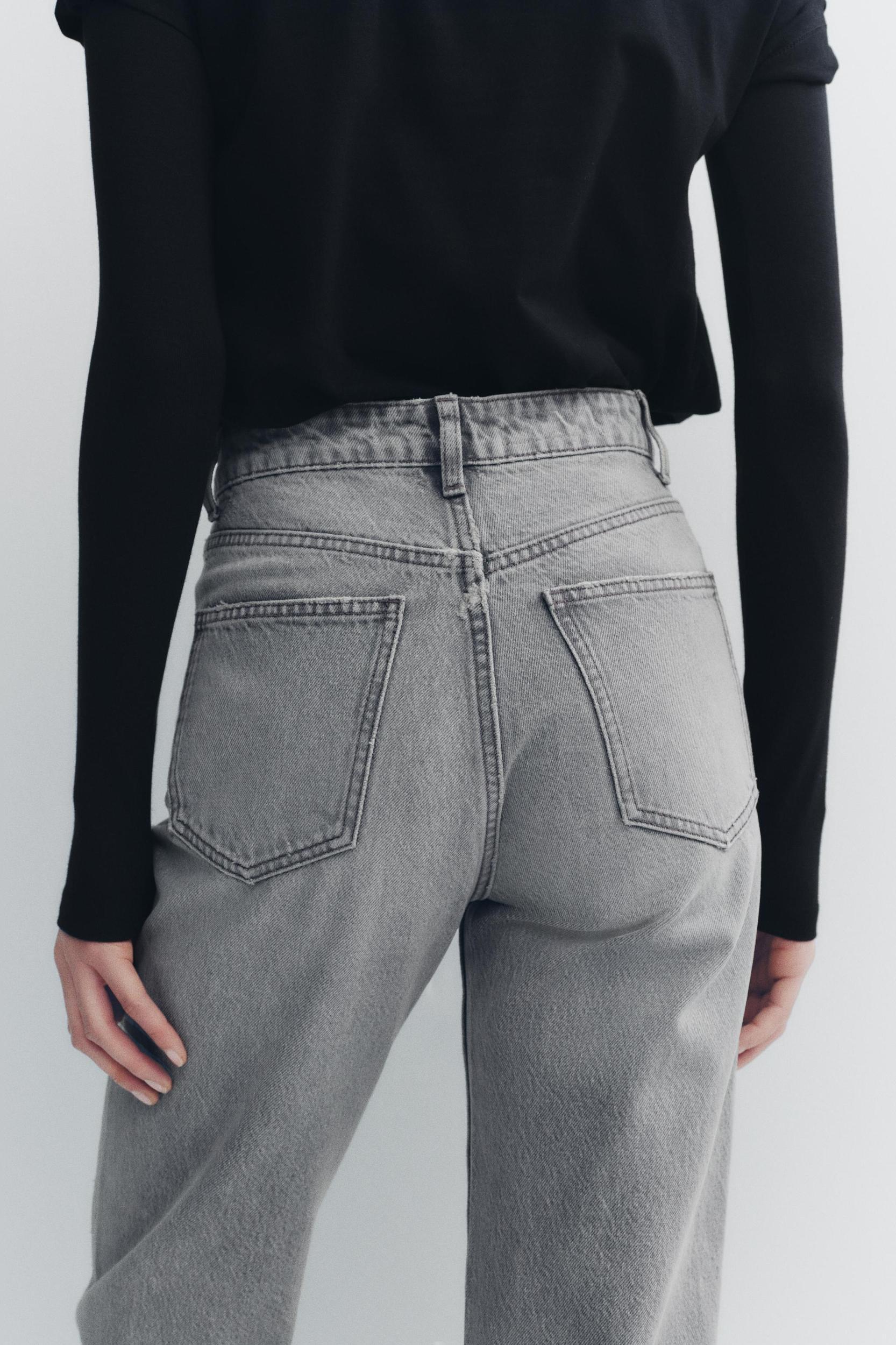 HIGH-WAISTED TRF MOM FIT JEANS Product Image