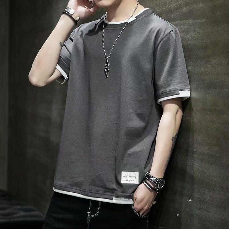 Mock Two-Piece Short-Sleeve T-Shirt Product Image