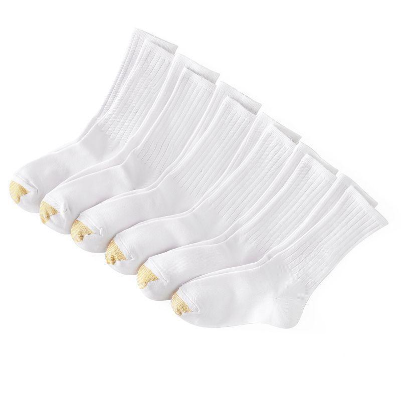 Women's GOLDTOE ® 6-pack Ribbed Crew Socks, Size: 9-11, Green Product Image