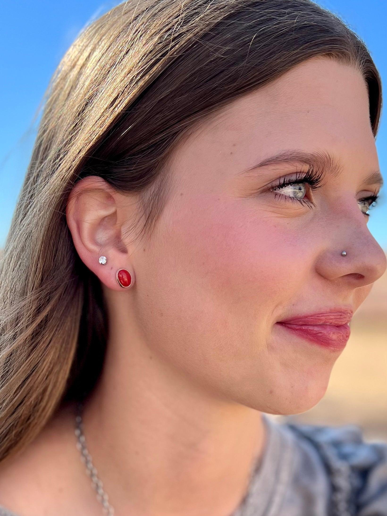 Komatiite Navajo Handcrafted Sterling Earring Product Image