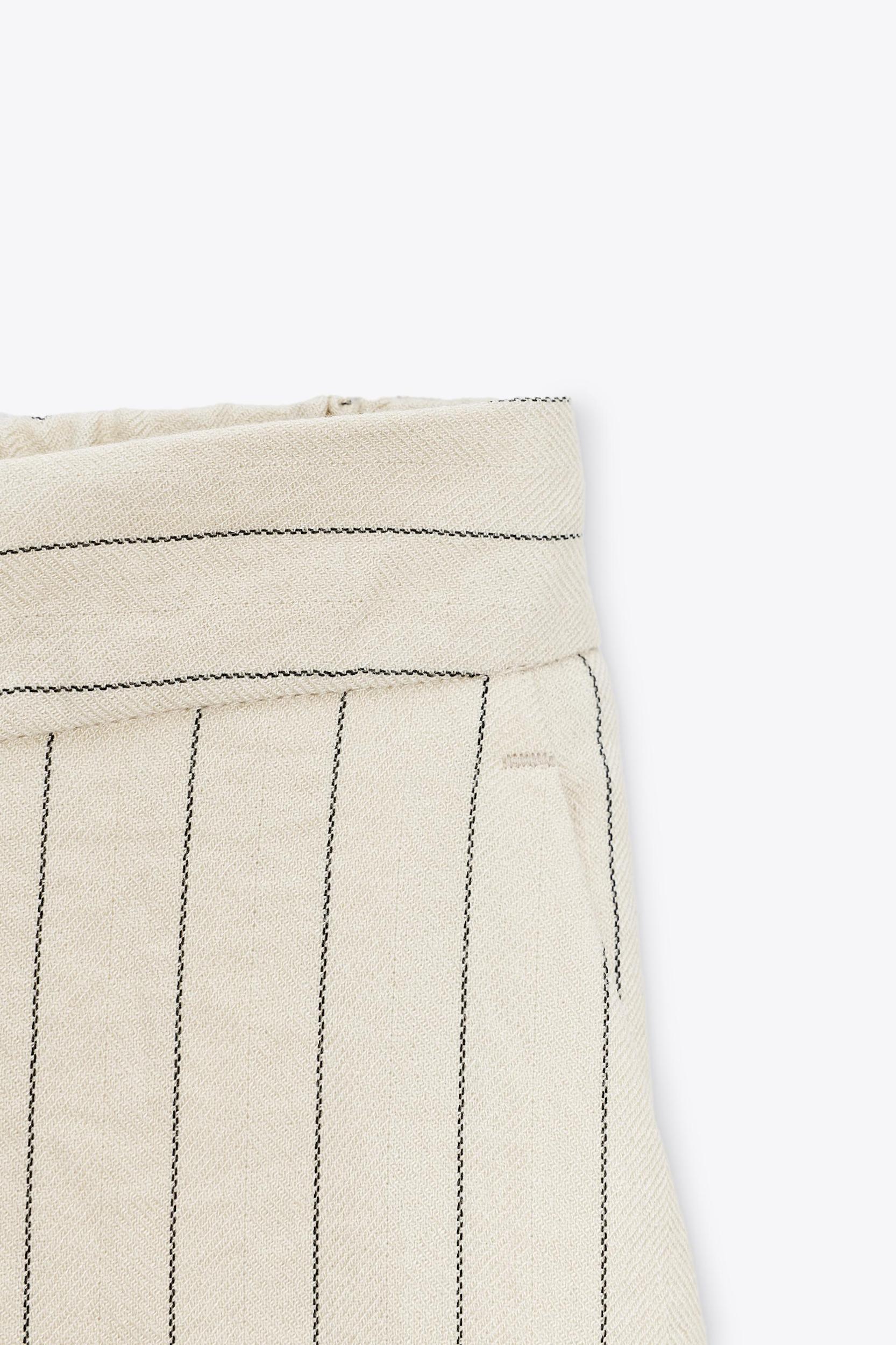 STRIPED STRAIGHT LEG PANTS Product Image
