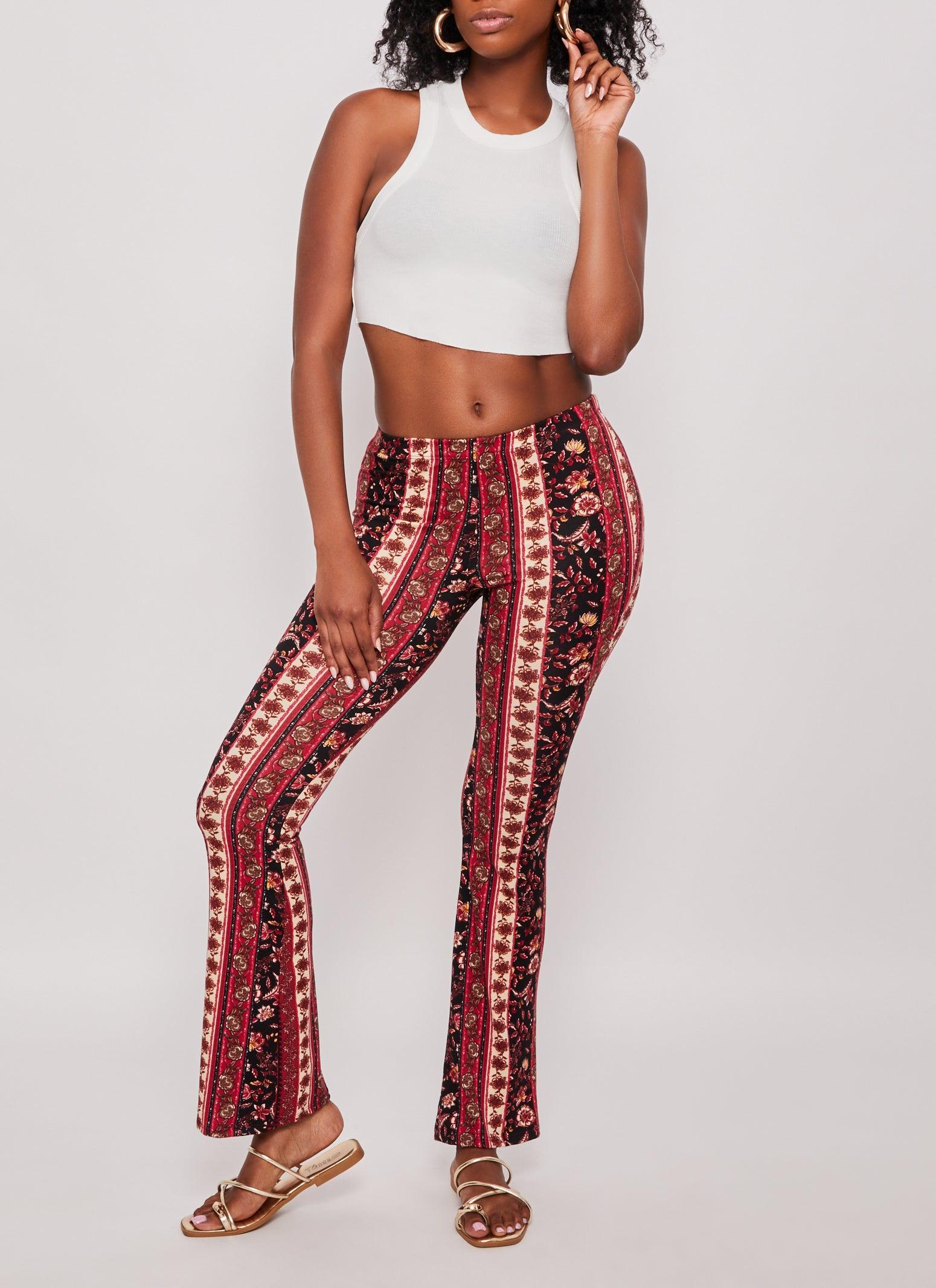 Womens Border Boho Print Pants Product Image