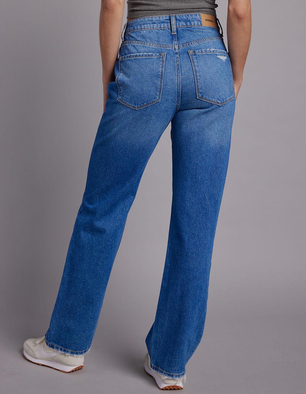 RSQ Womens High Rise Straight Leg Jeans - MEDIUM WASH Product Image