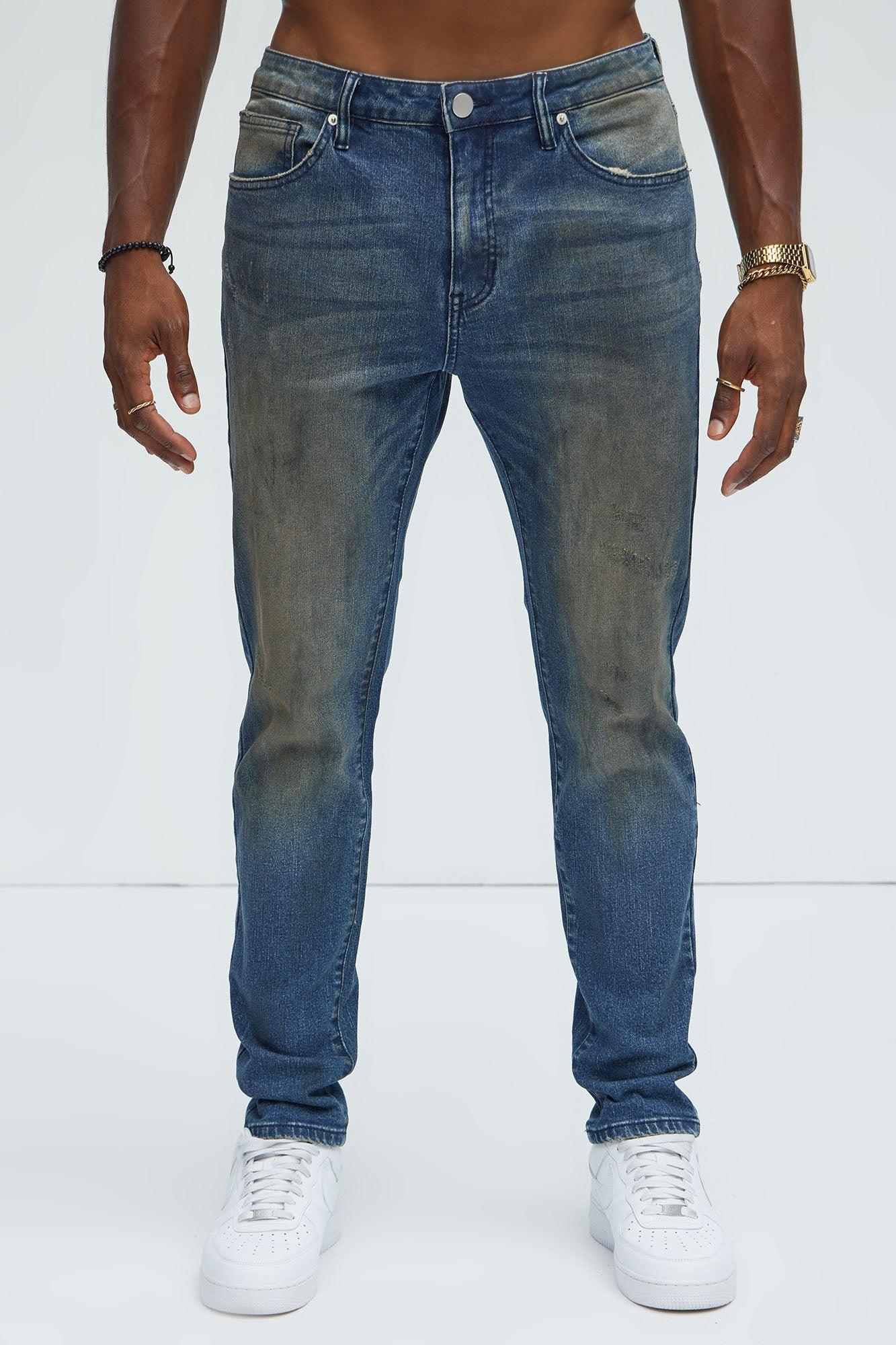 Right Place Wrong Time Skinny Jeans - Vintage Blue Wash Product Image