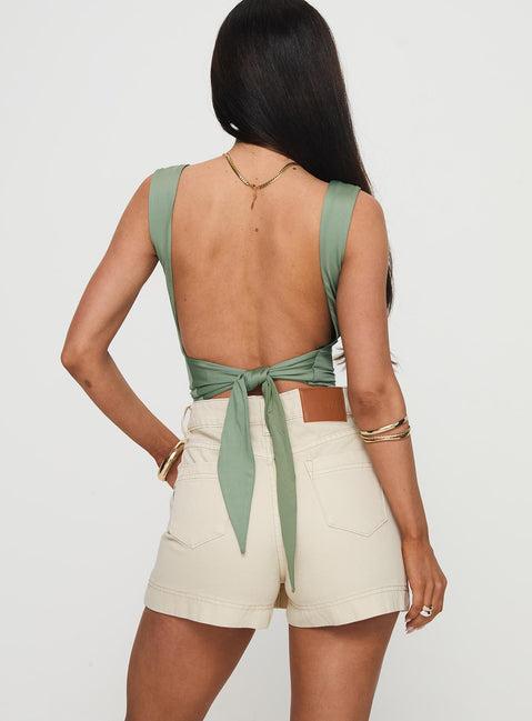 Heuston Denim Skort Cream Product Image