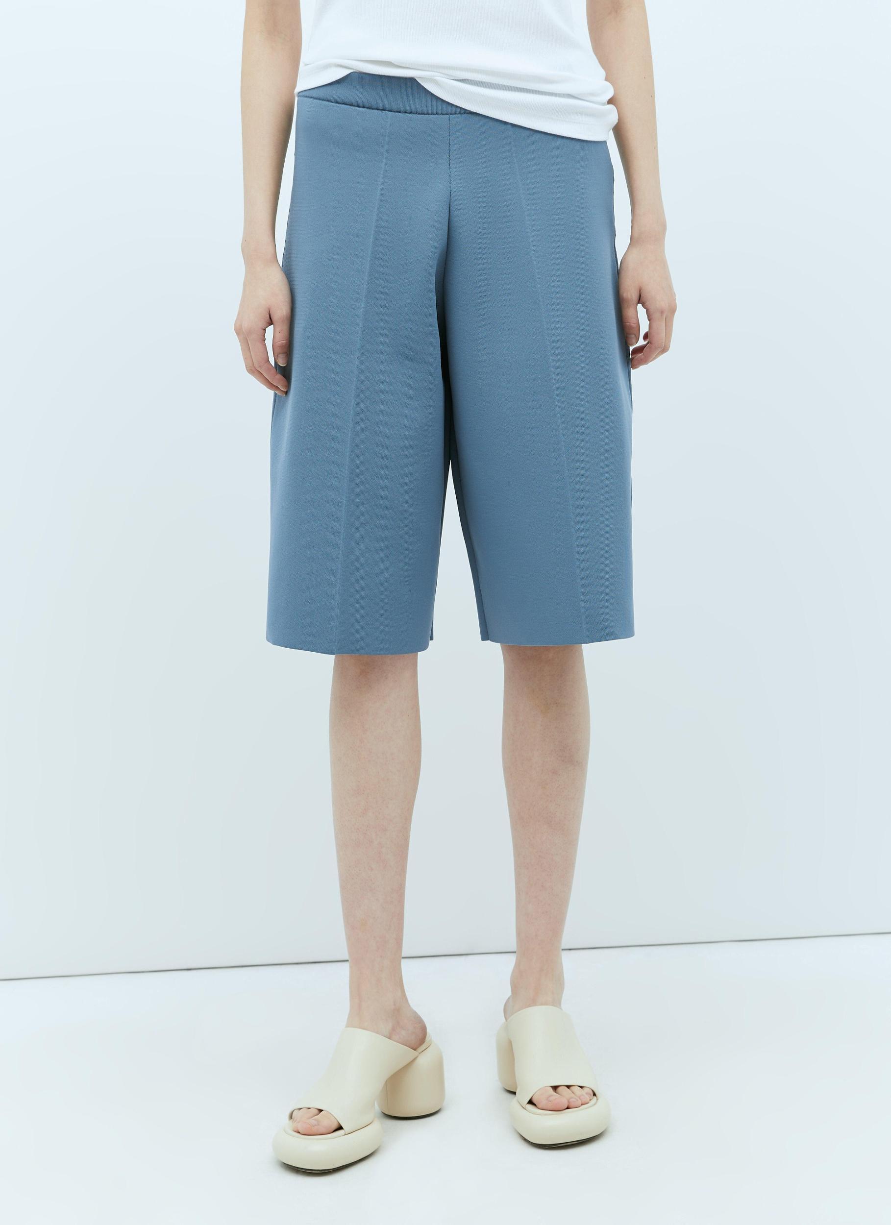 JIL SANDER Knit Bermuda Shorts In Blue Product Image