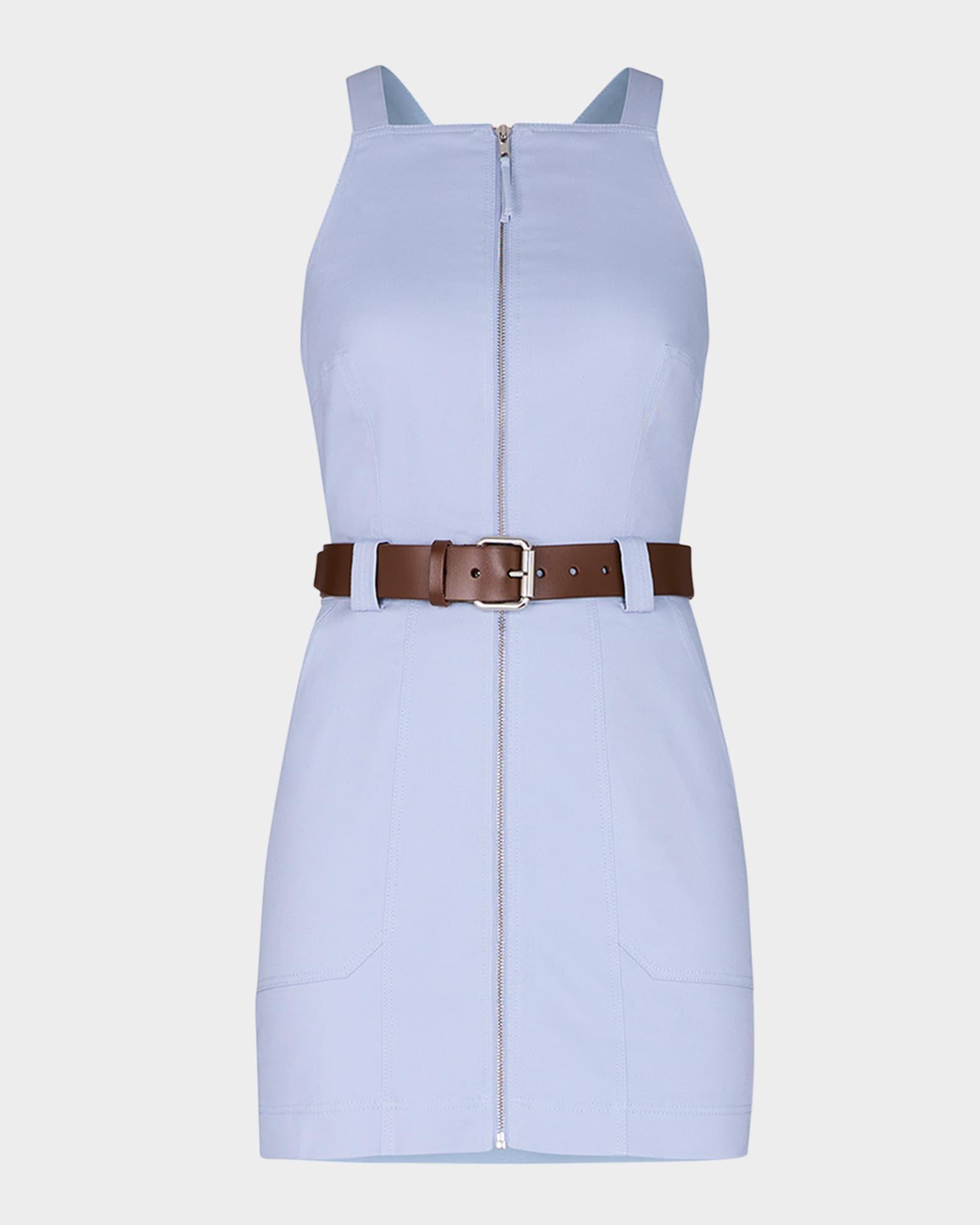 Andri Sleeveless Belted Cotton Mini Dress Product Image