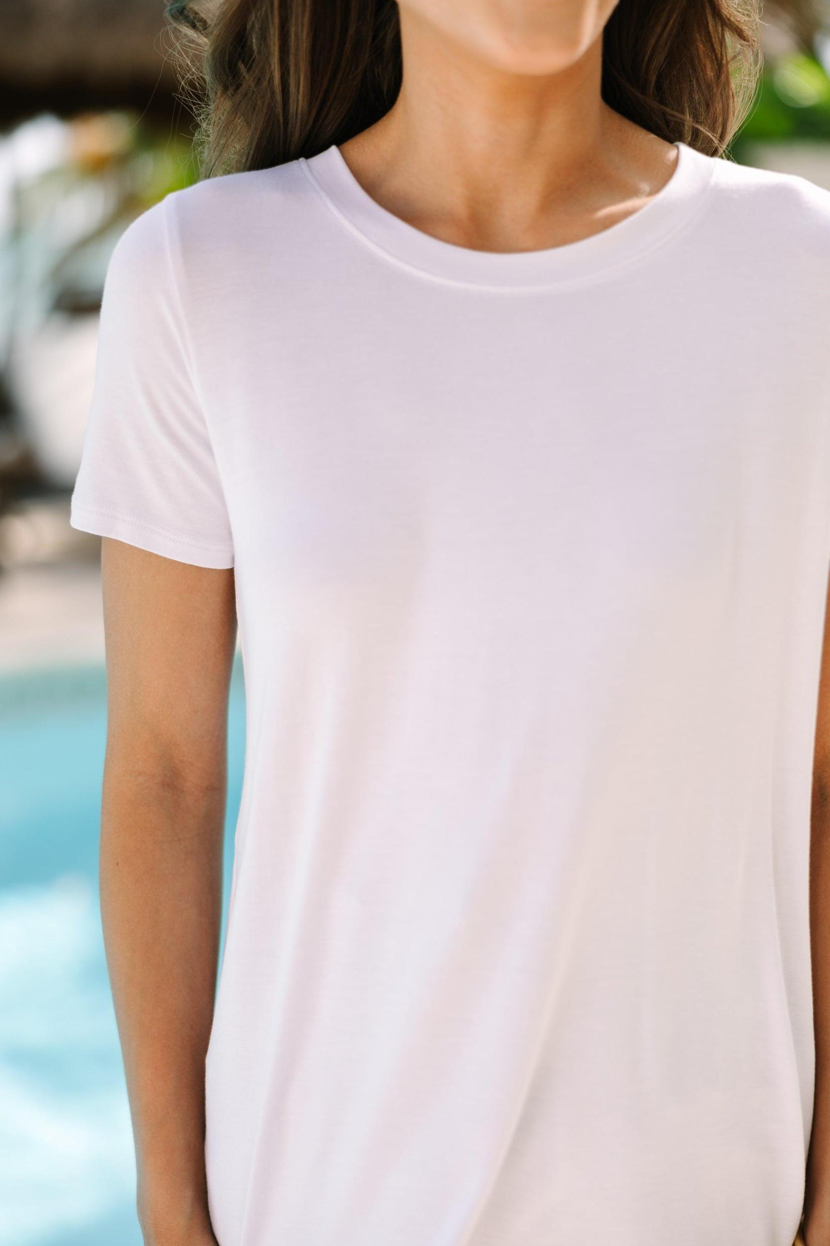 Let's Meet Later White Top Female Product Image