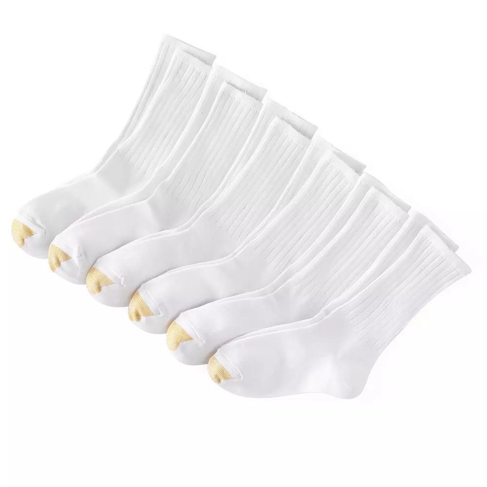 Women's GOLDTOE ® 6-pack Ribbed Crew Socks, Size: 9-11, Green Product Image