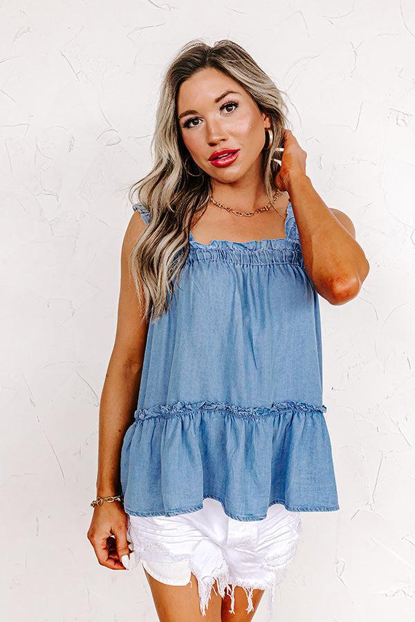 Cali Weekend Chambray Tank Product Image