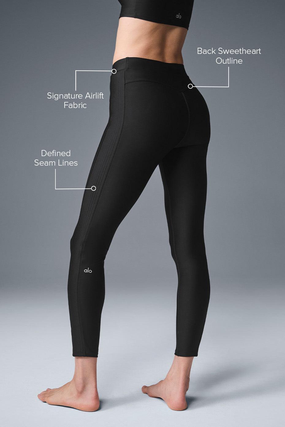 Airlift High-Waist 7/8 Turn It Up Legging - Black Product Image