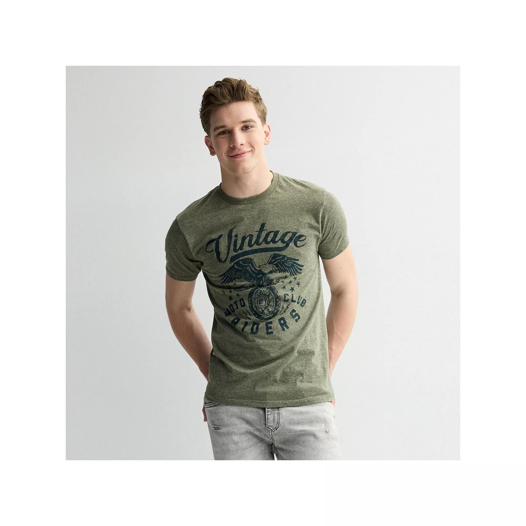 Men's Vintage Riders Tee, Size: XL, Sage Black Grey Product Image