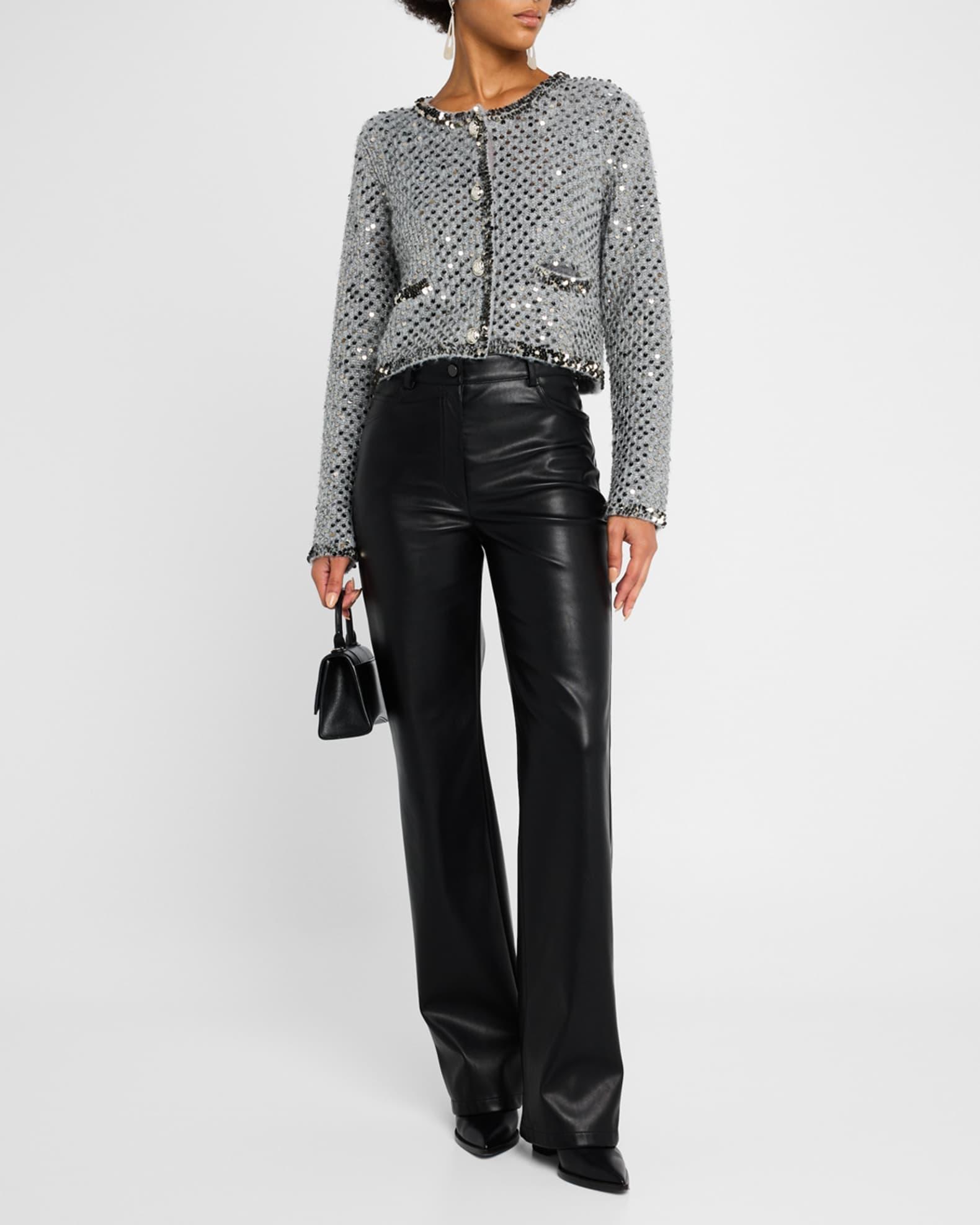 Benoit Cropped Sequin Knit Jacket Product Image