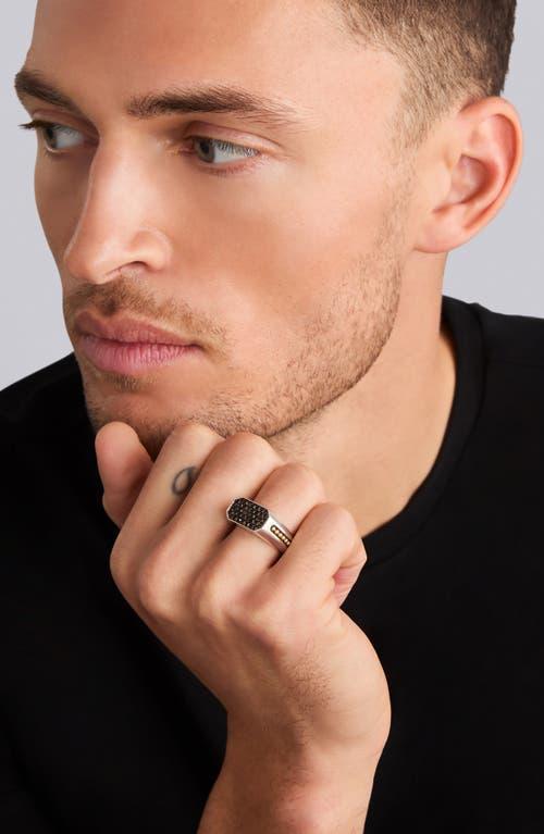 LAGOS Men's Anthem Black Diamond Pavé Signet Ring at Nordstrom, Size 8 Product Image