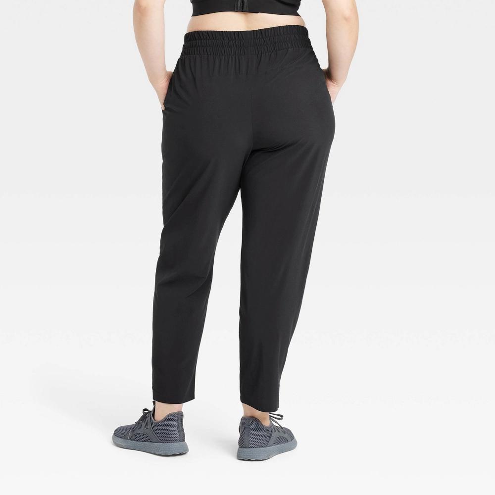 Womens Active Light High-Rise Taper Pants - All In Motion Black M: Moisture Wicking, Quick Dry, 4-Way Stretch Product Image