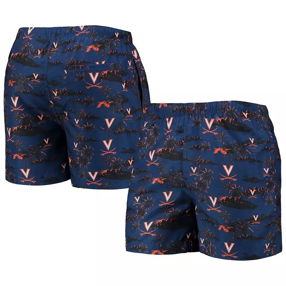 Men's FOCO Navy Virginia Cavaliers Island Palm Swim Trunks, Size: 2XL, Blue Product Image