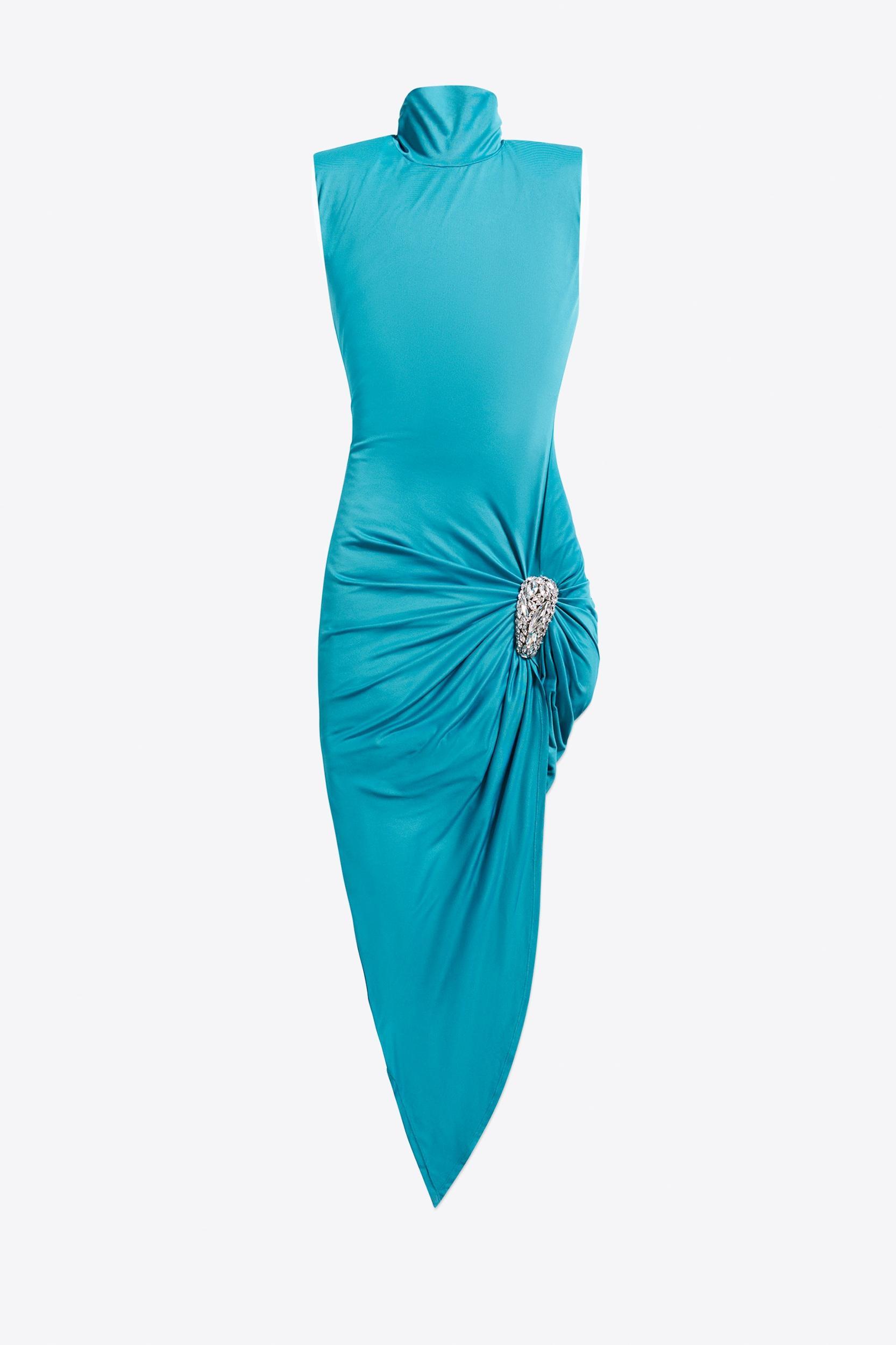 Crystal Cluster Draped Midi Dress Product Image