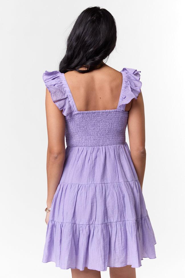 It's My Day Lilac Smocked Top Mini Dress FINAL SALE Product Image