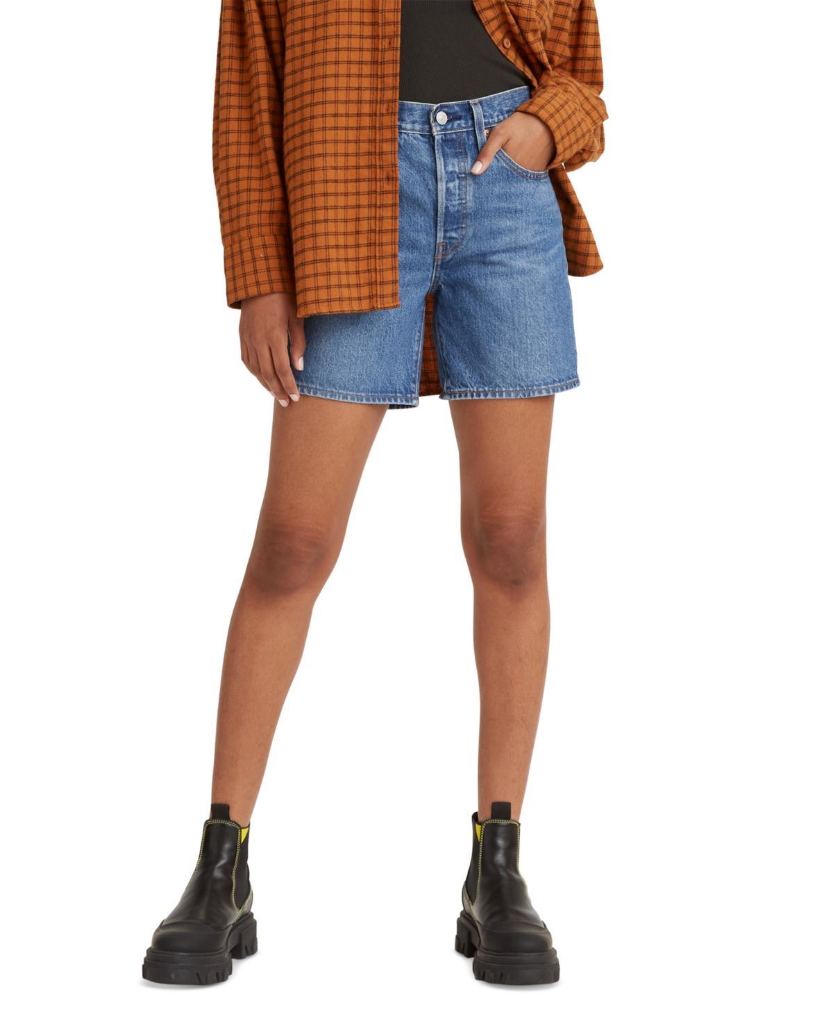 Levi's® Women's 501® Mid-Thigh Shorts - Case Closed 25: High Rise, Denim, Stretch, Fly Button Product Image