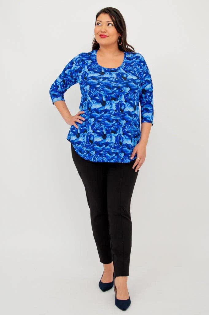 Blue Sky Jazz 3/4 Top, Blue Rose, Bamboo Product Image