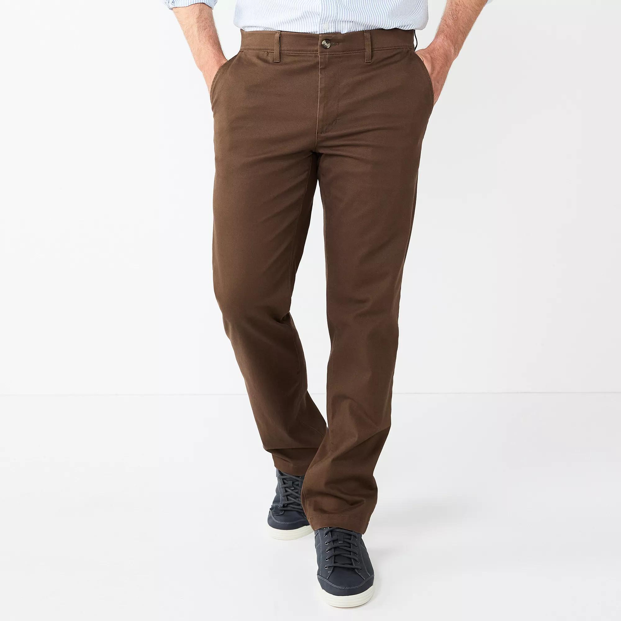 Men's Sonoma Goods For Life® Flexwear Straight-Fit Chinos, Size: 30X30, Brown Product Image