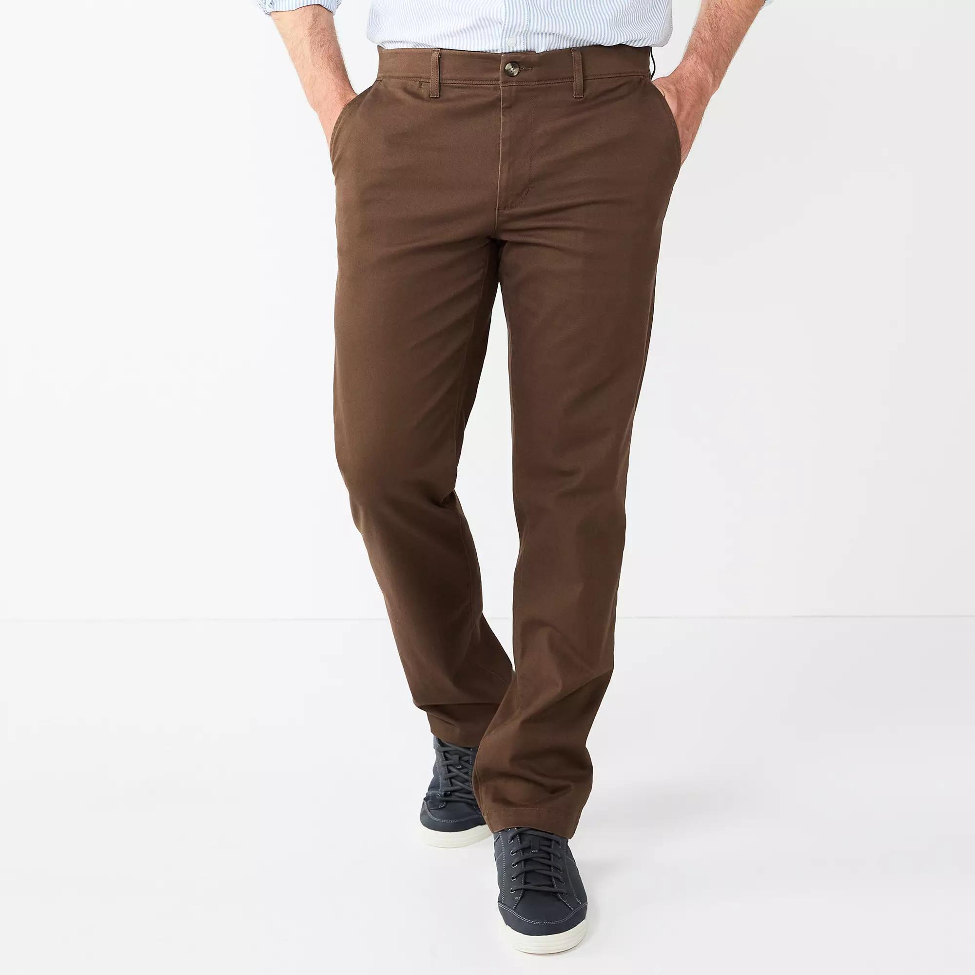 Men's Sonoma Goods For Life® Flexwear Straight-Fit Chinos, Size: 30X30, Brown Product Image