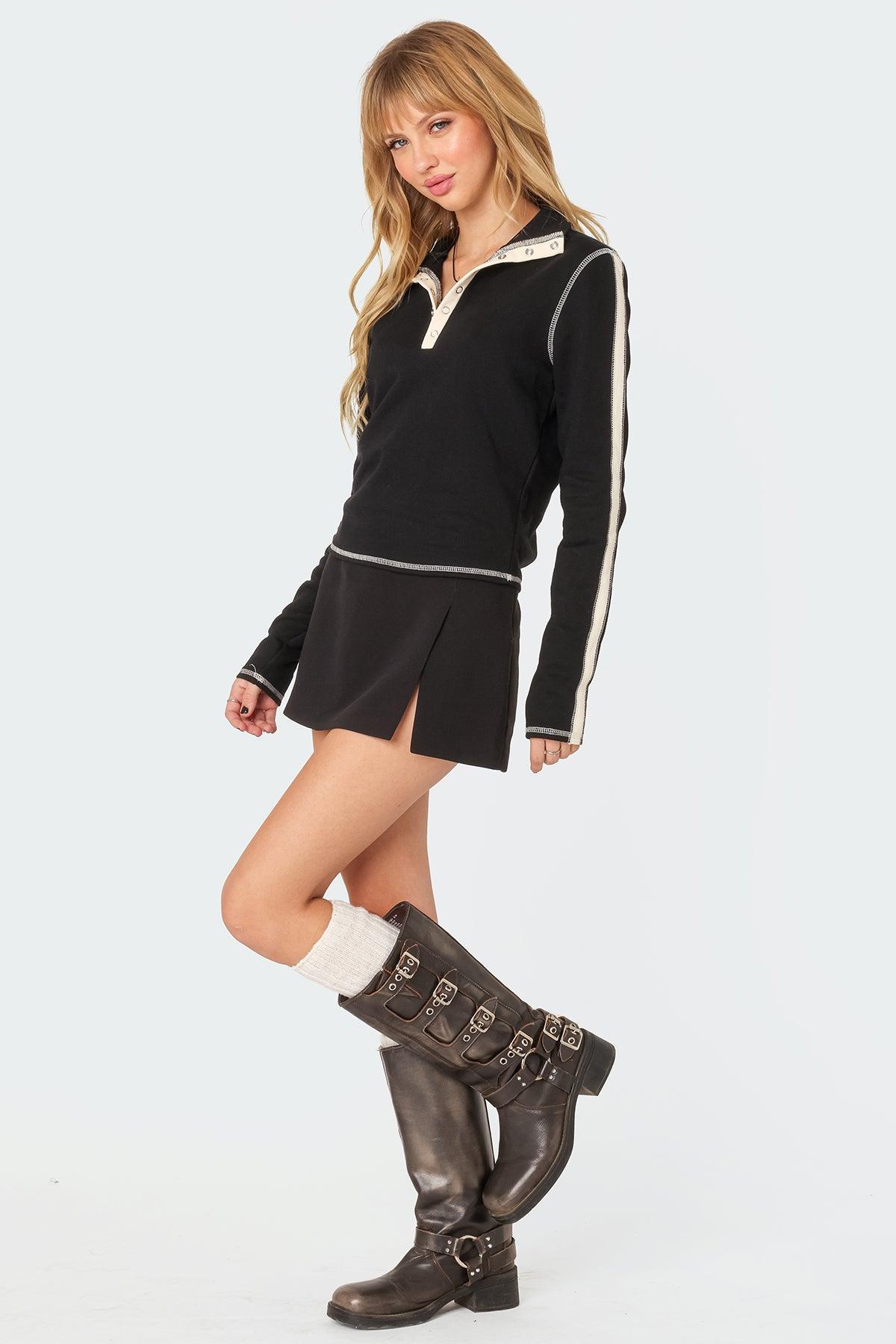 Gio Contrast Stitch Top Product Image