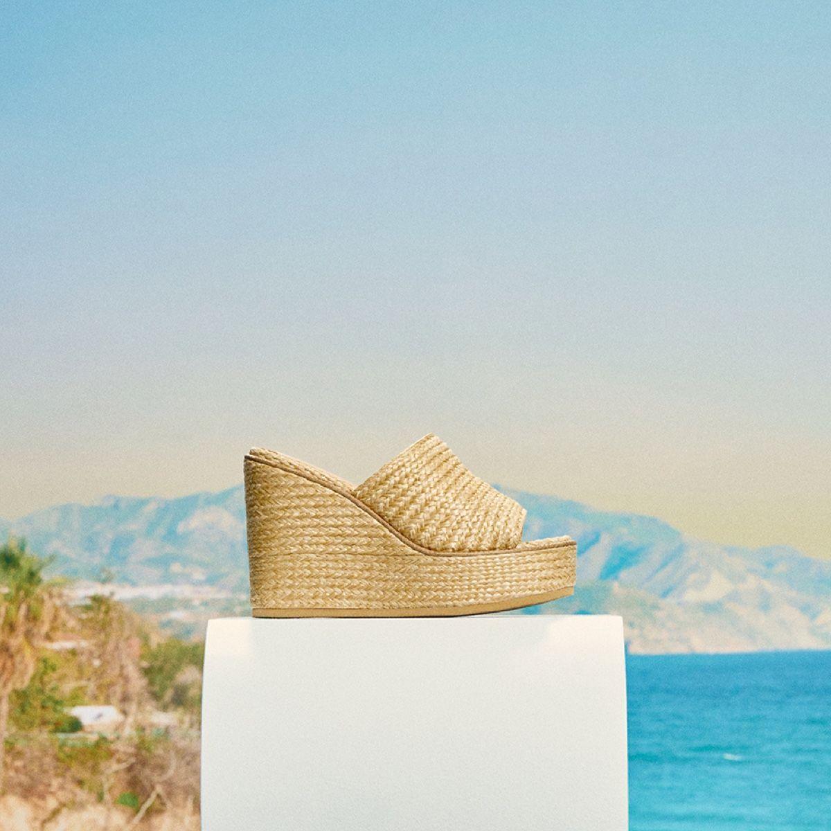 ALDO Midsommar - Women's Wedge Sandals - White, Size 7.5 Product Image