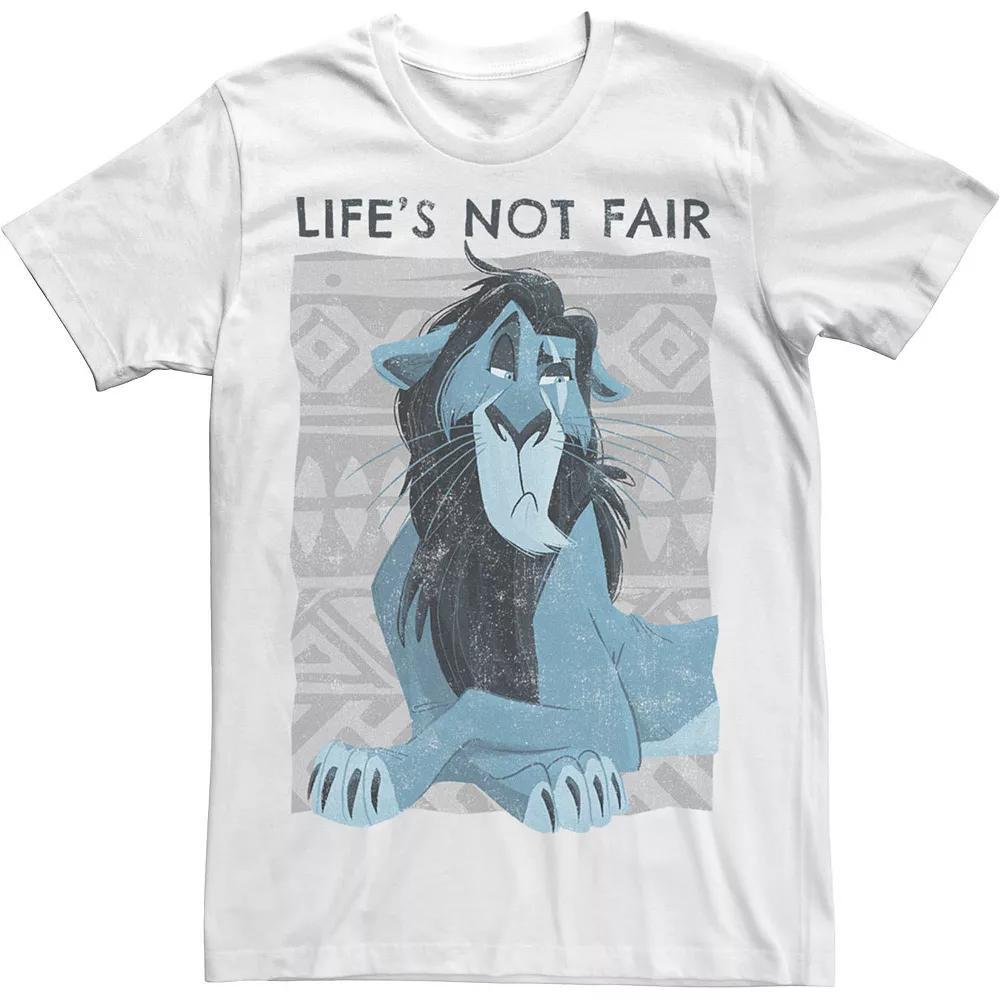 Disney's The Lion King Scar Life's Not Fair Men's Tee, Size: XL, White Product Image